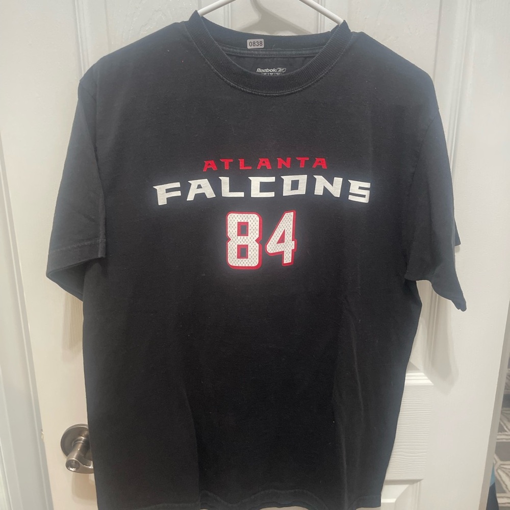 Atlanta Falcons number 84 black T-shirt medium - Picture 2 of 9